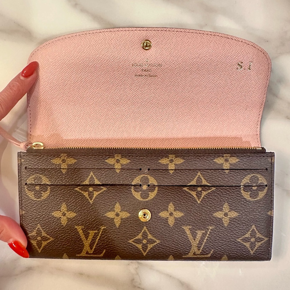 Louis Vuitton Monogram Emilie Wallet Rose Ballerine - Picture 3 of 9